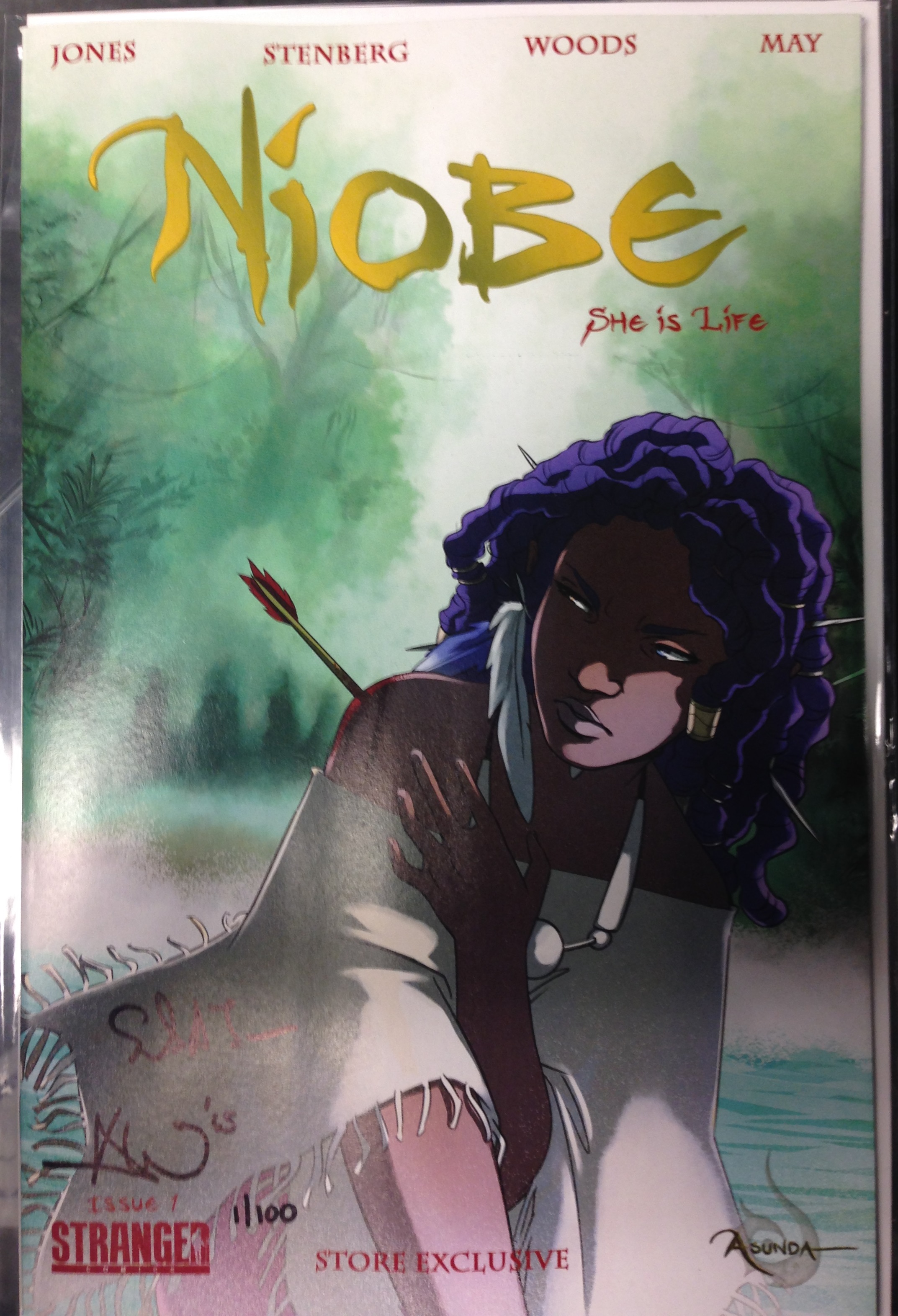 NIOBE SHE IS LIFE #1 NJOY GAMES & COMICS WOODS EXCLUSIVE SIGNED/NUMBERED VARIANT