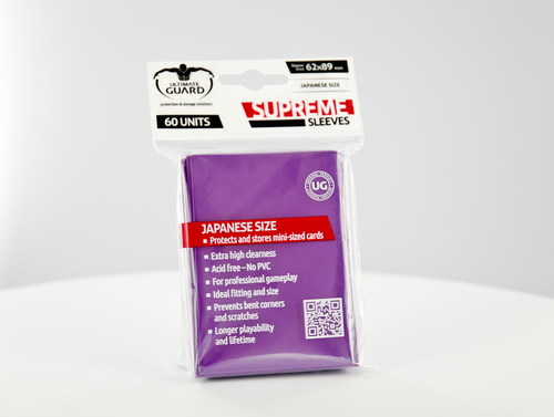 ULTIMATE GUARD SUPREME SLEEVES PURPLE JAPANESE SIZE