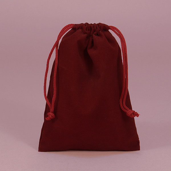 SMALL DICE BAG VELOUR BURGUNDY