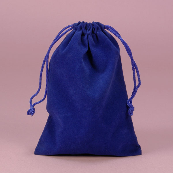 SMALL DICE BAG VELOUR BLUE
