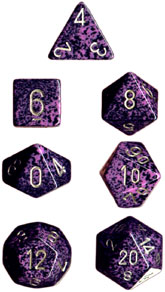 CHESSEX 25317 HURRICANE SPECKLED Polyhedral 7-Die set
