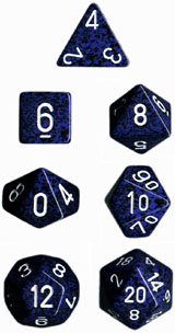 CHESSEX 25346 STEALTH SPECKLED Polyhedral 7-Die set
