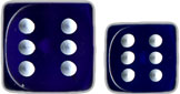 CHESSEX 23806 BLUE WITH WHITE 12 MM DICE BLOCK