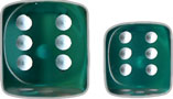 CHESSEX 23815 TEAL WITH WHITE 12MM D6 DICE BLOCK