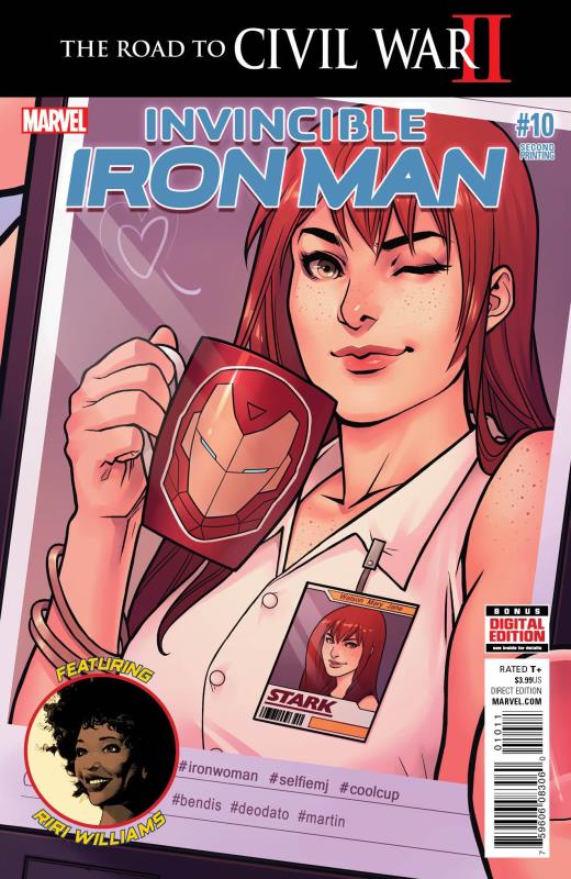 INVINCIBLE IRON MAN #10 DEODATO 2ND PTG VARIANT