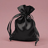 SMALL DICE BAG SATIN BLACK