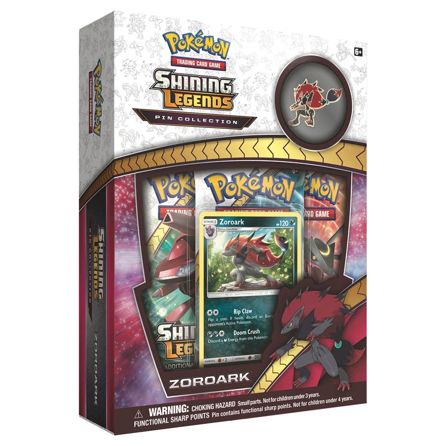 POKEMON SHINING LEGENDS ZOROARK PIN COLLECTION