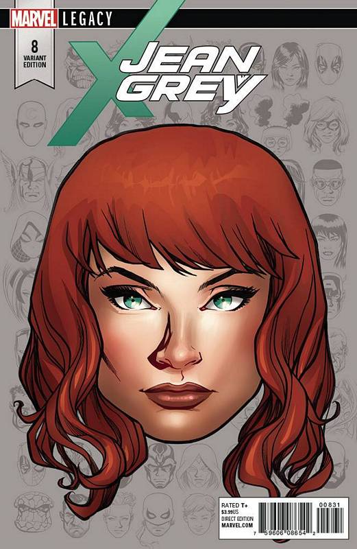 JEAN GREY #8 1:10 MCKONE LEGACY HEADSHOT VARIANT LEG