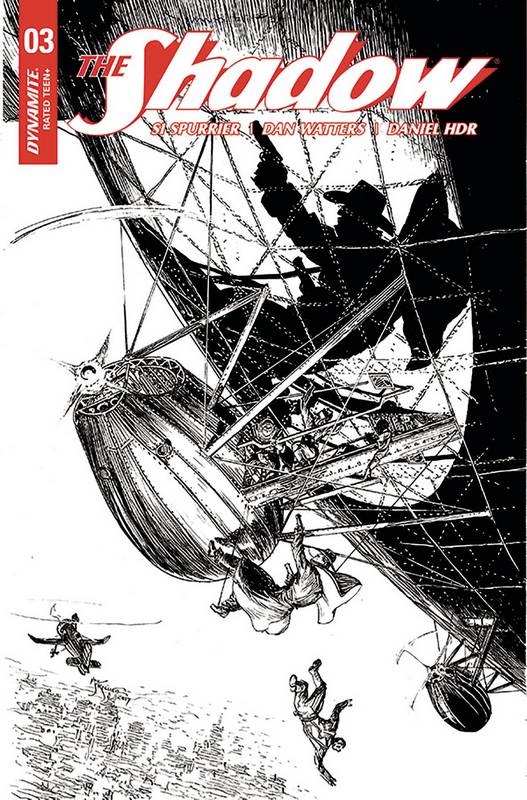 SHADOW #3 CVR G 1:40 COPY KALUTA B&W VARIANT  SHADOW #3 CVR G 1:40 COPY KALUTA B&W VARIANT
