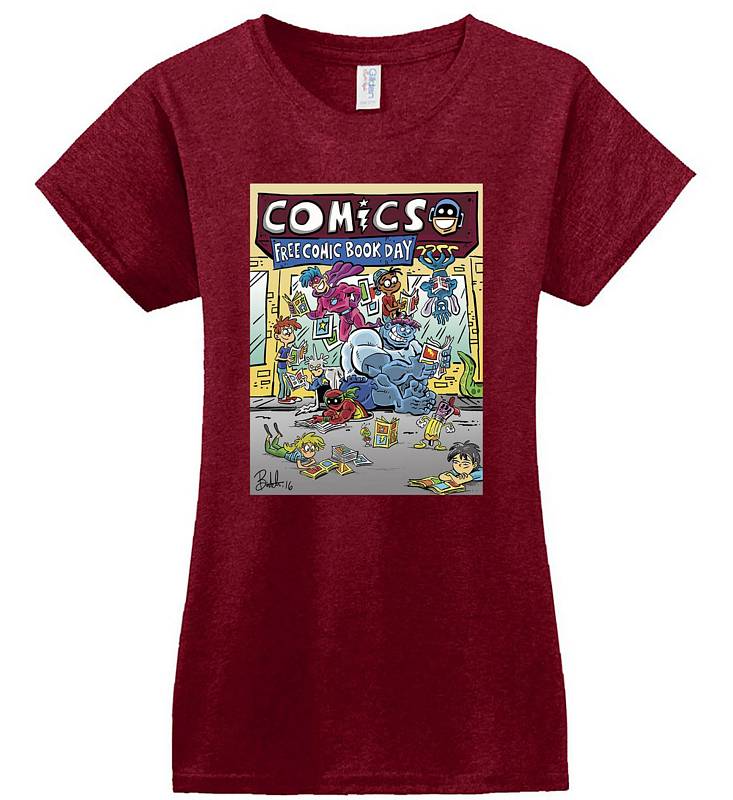 FCBD 2017 COMM ARTIST HARTMAN WOMEN RED XS