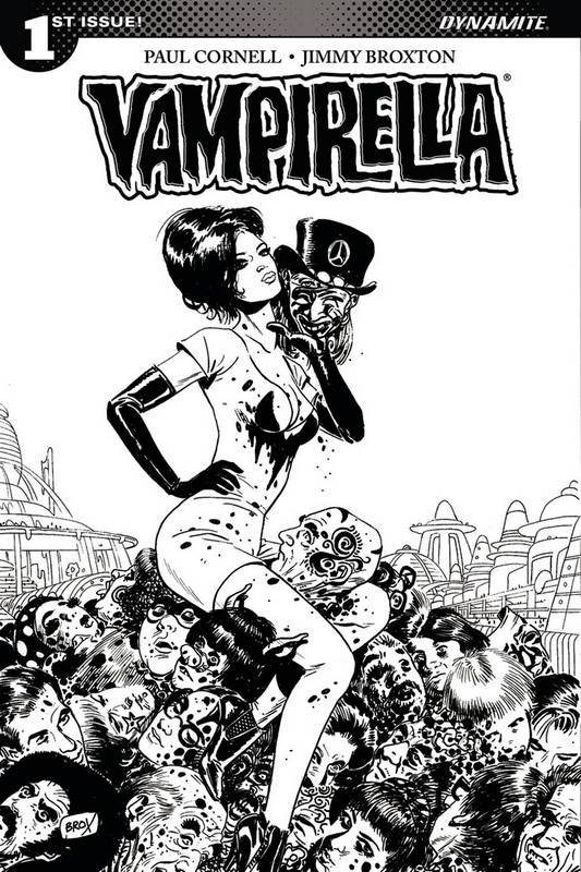 VAMPIRELLA #1 CVR F 1:10 COPY BROXTON B&W VARIANT