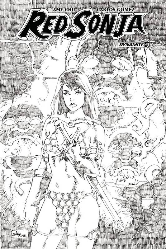 RED SONJA #9 CVR H 30 COPY RUBI B&W VARIANT
