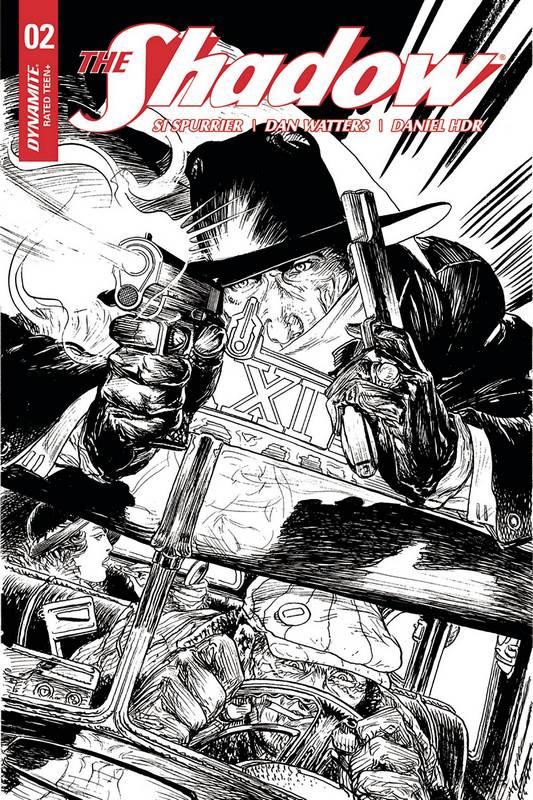 SHADOW #2 CVR G 1:40 KALUTA B&W VARIANT  SHADOW #2 CVR G 1:40 KALUTA B&W VARIANT