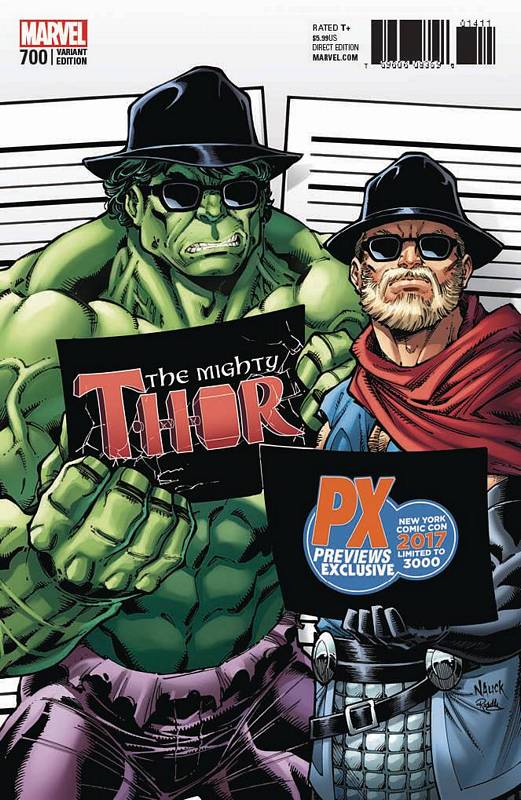 NYCC 2017 MIGHTY THOR #700 NAUCK DCD PX VARIANT LEG