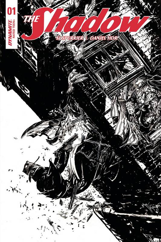 SHADOW #1 CVR F 1:10 COPY KALUTA B&W VARIANT  SHADOW #1 CVR F 1:10 COPY KALUTA B&W VARIANT
