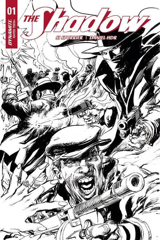 SHADOW #1 CVR H 1:30 COPY ADAMS B&W VARIANT  SHADOW #1 CVR H 1:30 COPY ADAMS B&W VARIANT