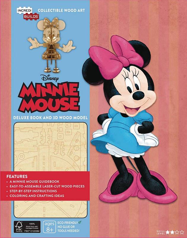 INCREDIBUILDS MINNIE MOUSE DELUXE MODEL WITH BOOK