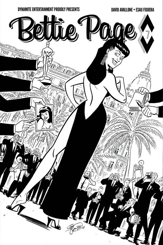BETTIE PAGE #7 CVR D 1:10 COPY CHANTLER B&W VARIANT