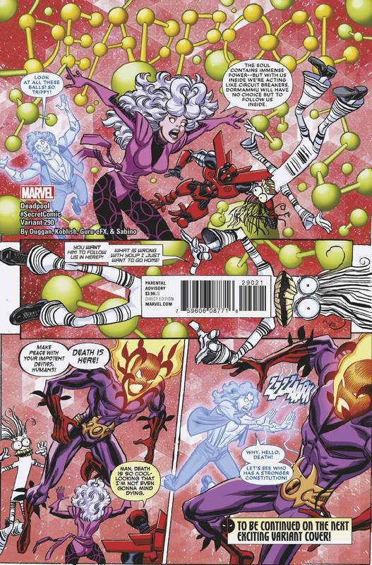 DESPICABLE DEADPOOL #290 KOBLISH SECRET COMIC VARIANT LEG