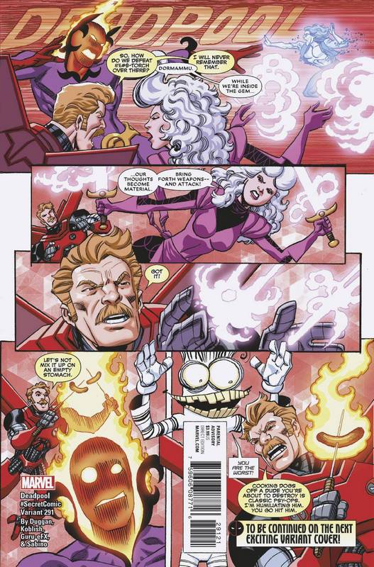 DESPICABLE DEADPOOL #291 KOBLISH SECRET COMIC VARIANT LEG