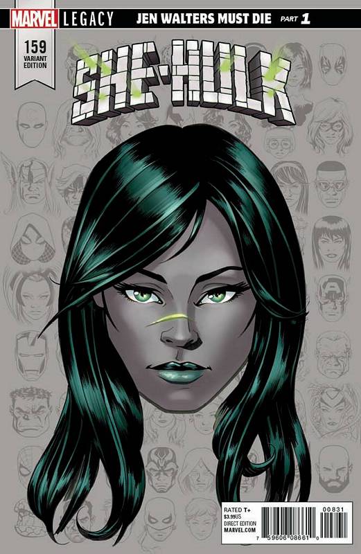 SHE-HULK #159 1:10 MCKONE LEGACY HEADSHOT VARIANT LEG