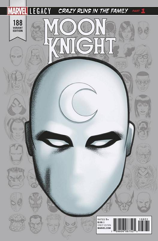 MOON KNIGHT #188 1:10 MCKONE LEGACY HEADSHOT VARIANT LEG