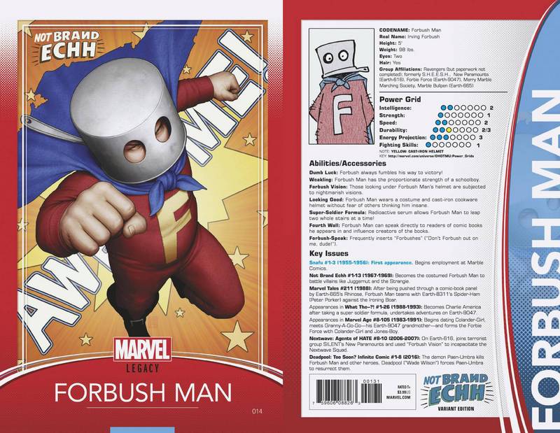 NOT BRAND ECHH #14 CHRISTOPHER TRADING CARD VARIANT LEG