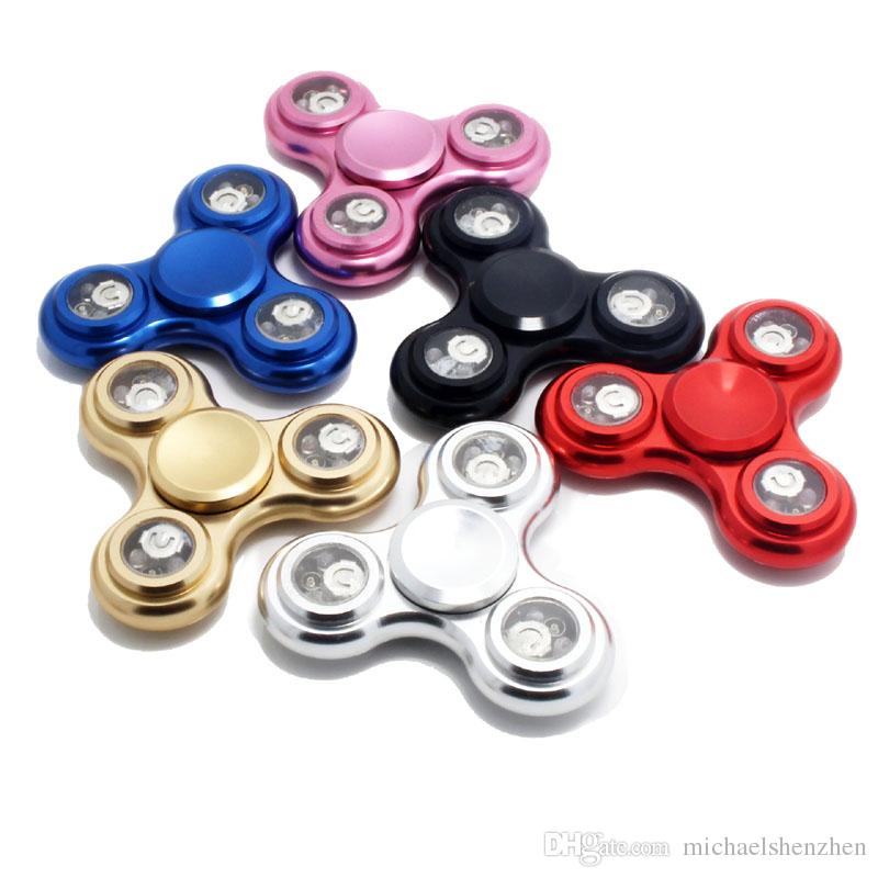 FIDGET LED LIGHT UP METAL SPINNERS