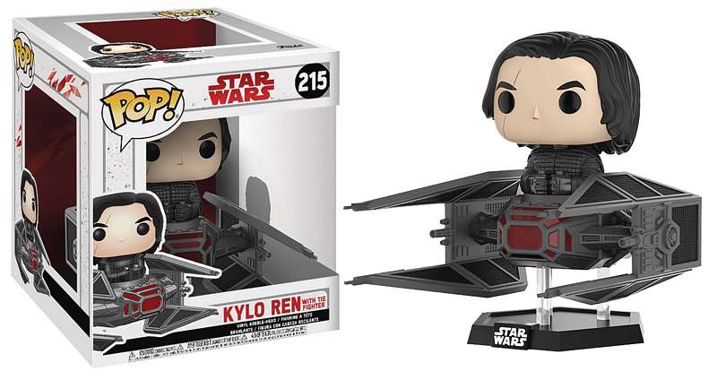 POP DELUXE STAR WARS E8 TIE FIGHTER WITH KYLO REN VINYL FIGURE