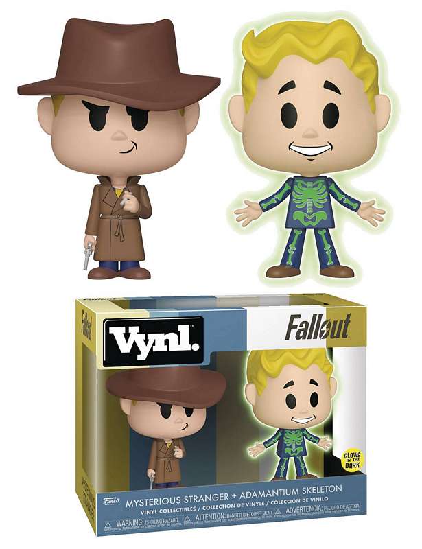 VYNL FALLOUT STRANGER & ADAMANTIUM SKELETON VINYL FIGURE 2PK