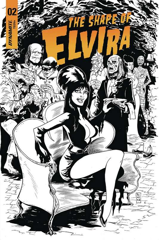 ELVIRA SHAPE OF ELVIRA #2 1:30 ACOSTA B&W VARIANT