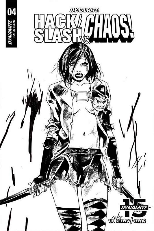 HACK SLASH VS CHAOS #5 1:20 CELOR B&W VARIANT (MR)