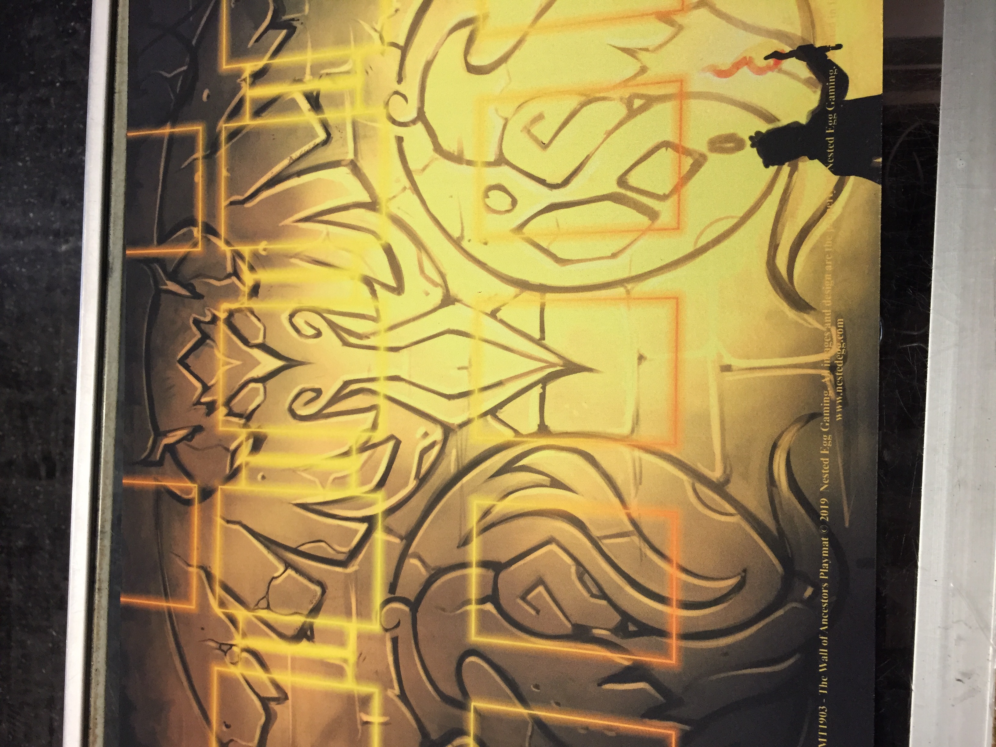 The Wall of Ancestors Playmat with zones