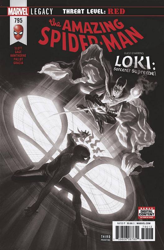AMAZING SPIDER-MAN #795 ALEX ROSS B & W 3RD PTG VARIANT
