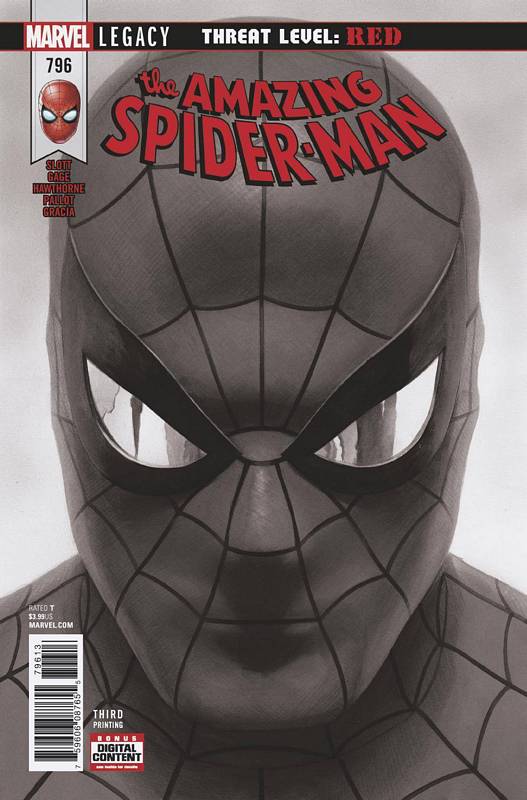 AMAZING SPIDER-MAN #796 ALEX ROSS B & W 3RD PTG VARIANT