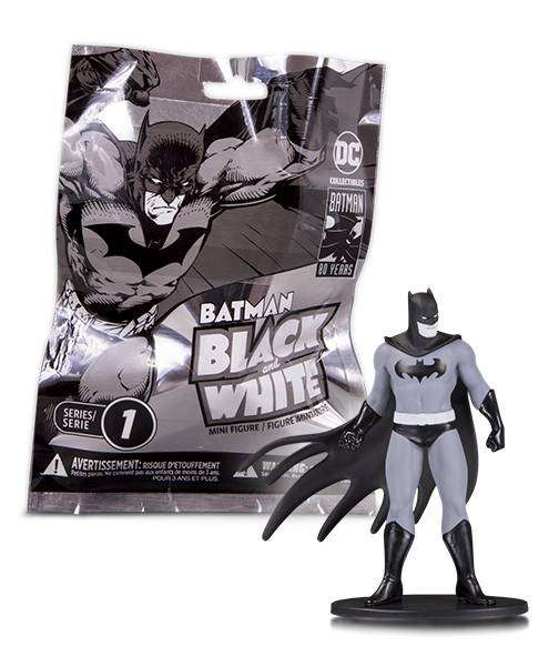 BATMAN BLACK & WHITE BLIND BAG MINI FIGURES W1