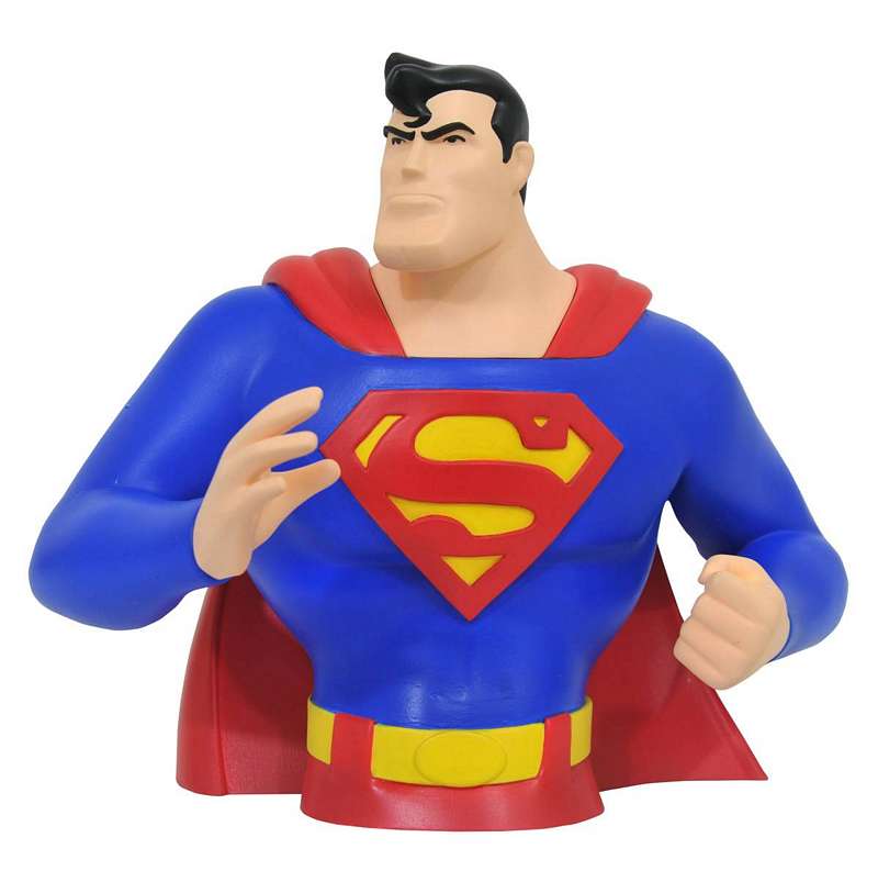 SUPERMAN ANIMATED BUST BANK