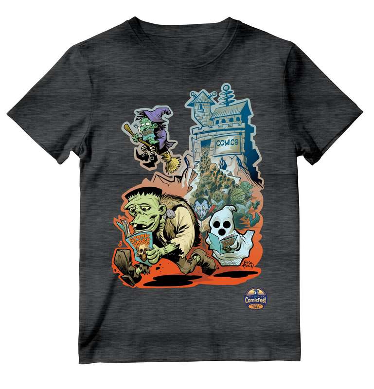 HARDCOVERF 2018 COMM ARTIST POWELL HTHR CHAR T-SHIRT SM