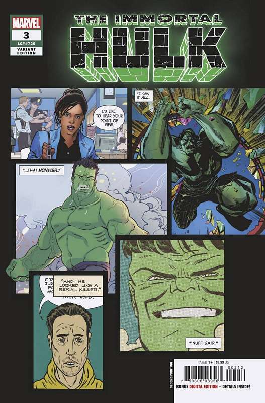 IMMORTAL HULK #3 BROWN 2ND PTG VARIANT