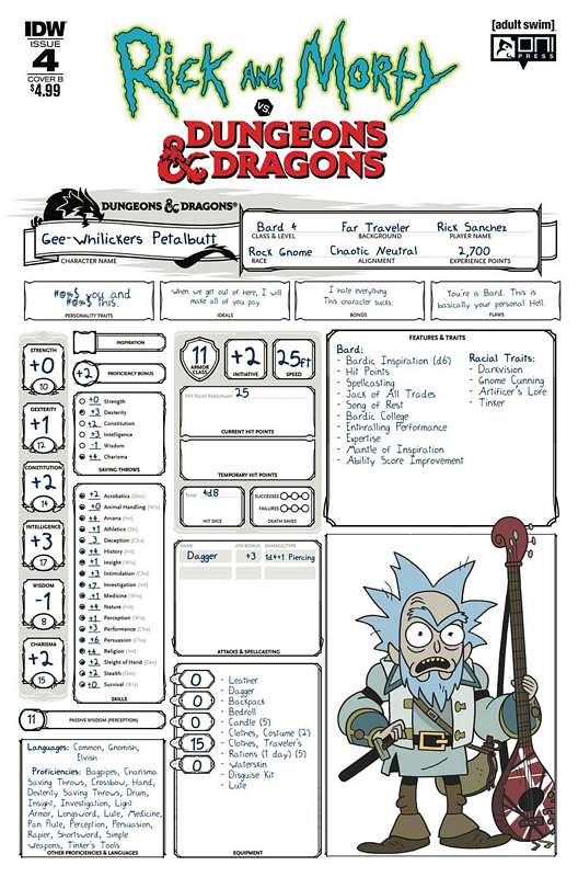 RICK & MORTY VS DUNGEONS & DRAGONS #4 (OF 4) CVR B LITTLE