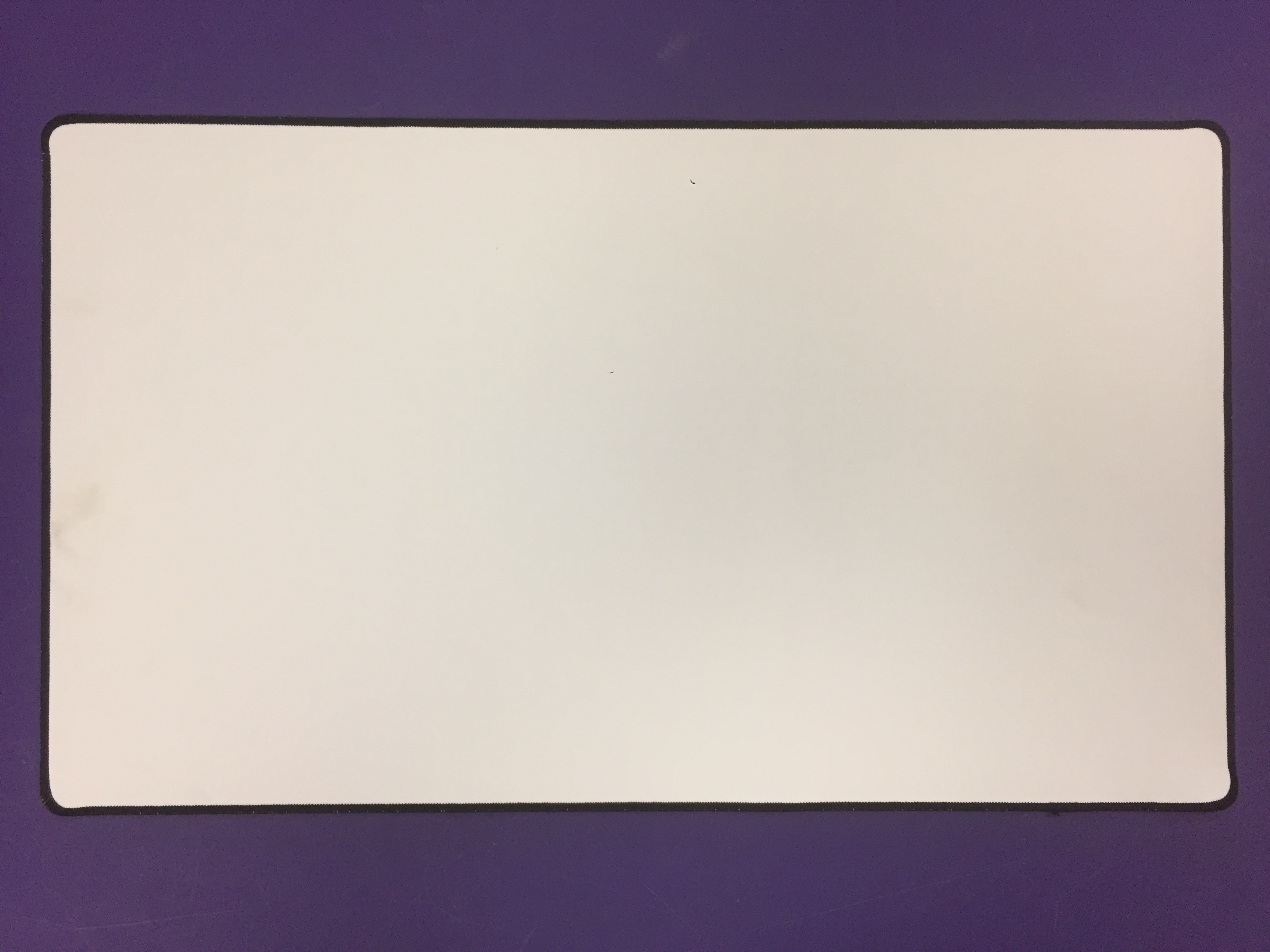Blank White Side Stitched Playmat Black