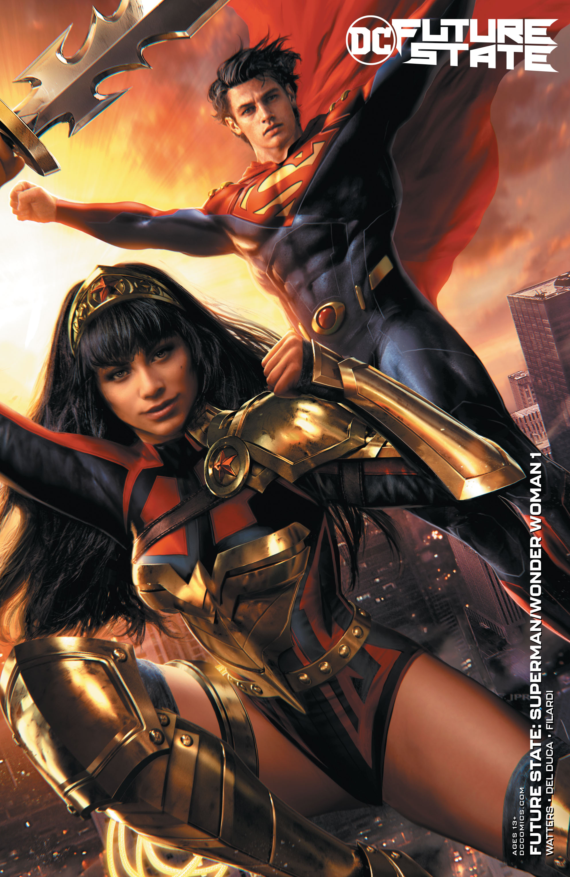 FUTURE STATE SUPERMAN WONDER WOMAN #1 (OF 2) CVR B JEREMY ROBERTS CARD STOCK VARIANT