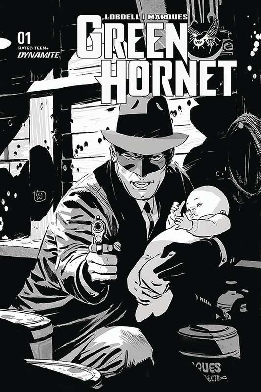 GREEN HORNET #1 1:35 WEEKS B&W RATIO VARIANT  GREEN HORNET #1 1:35 WEEKS B&W RATIO VARIANT