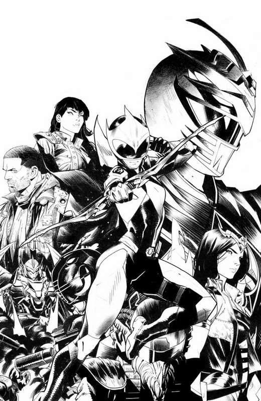 POWER RANGERS RANGER SLAYER #1 1:25 B&W RATIO VARIANT