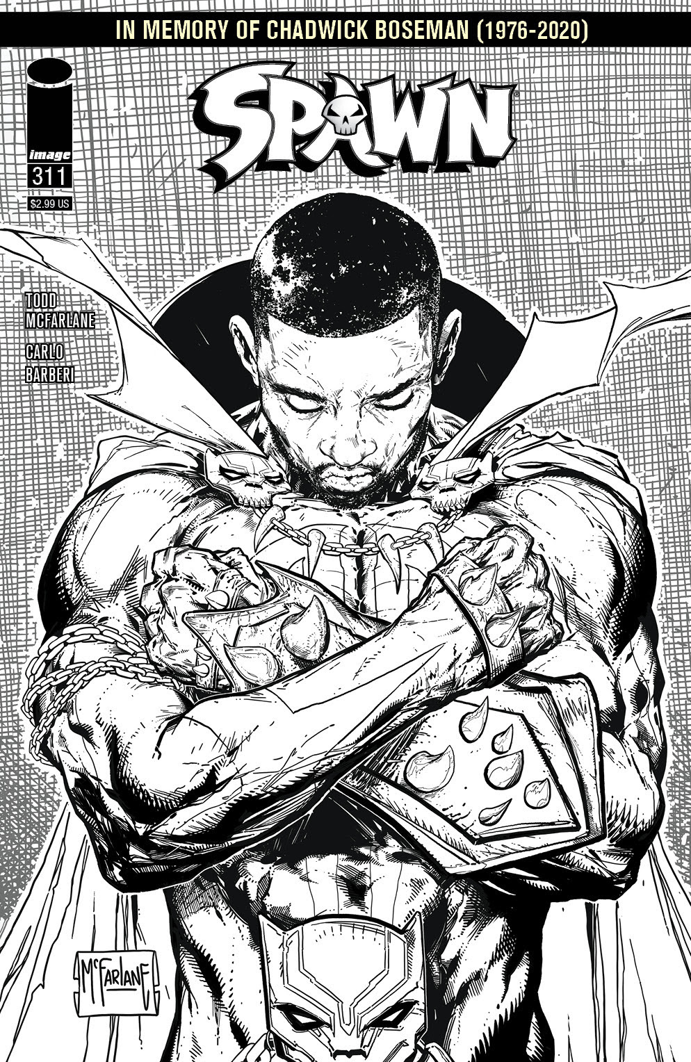 SPAWN #311 CVR D MCFARLANE B&W VARIANT