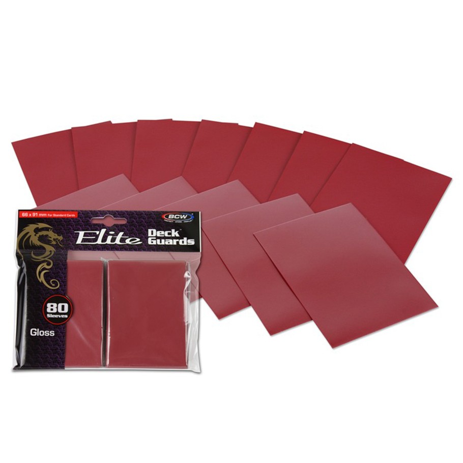 BCW DP: Deck Guard: Elite RED (RD) (80)