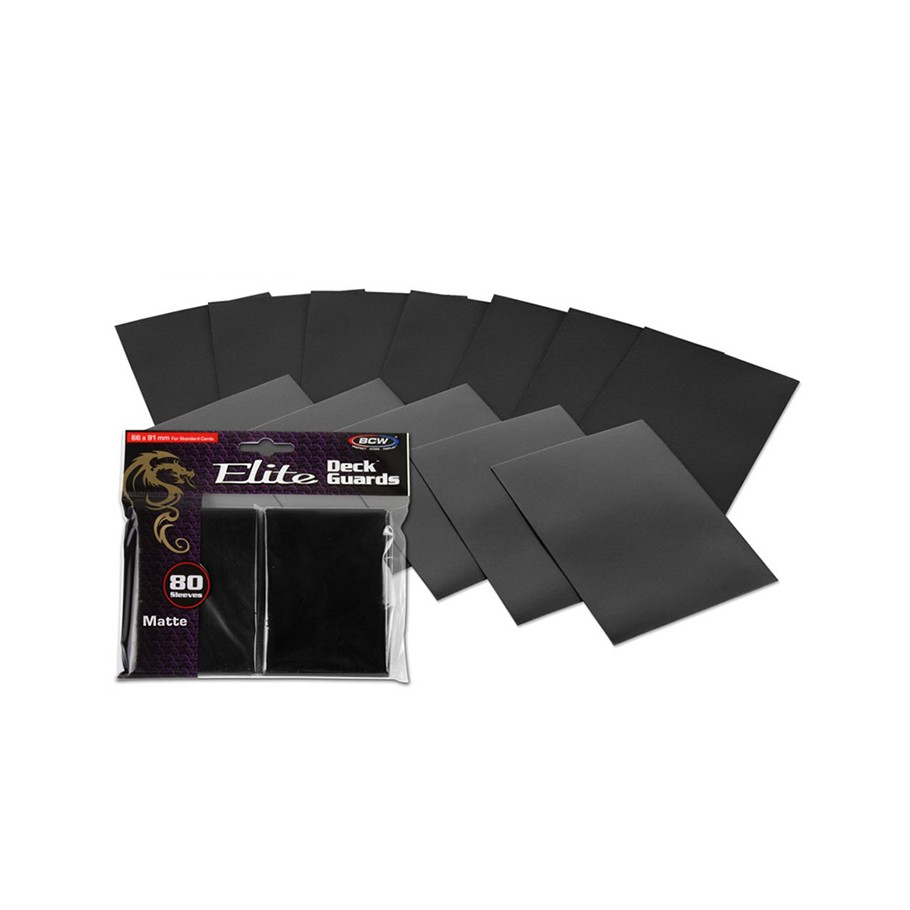 BCW DP: Deck Guard: Elite Matte BLACK (BK) (80)