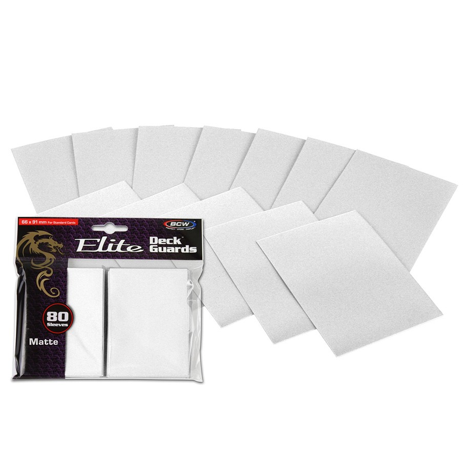 BCW DP: Deck Guard: Elite Matte WHITE (WH) (80)