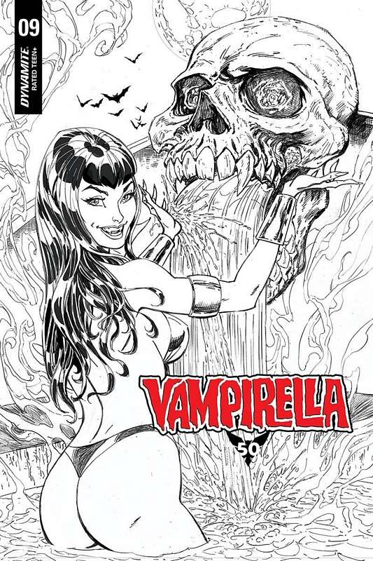 VAMPIRELLA #9 1:35 ROYLE B&W FOC RATIO VARIANT  VAMPIRELLA #9 1:35 ROYLE B&W FOC RATIO VARIANT