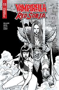 VAMPIRELLA RED SONJA #11 1:15 PEEPLES B&W HOMAGE RATIO VARIANT  VAMPIRELLA RED SONJA #11 1:15 PEEPLES B&W HOMAGE RATIO VARIANT